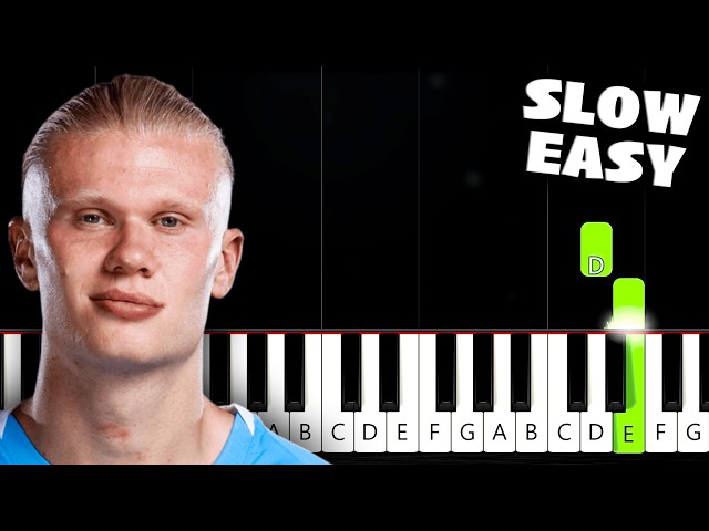 Haaland Song (Ha Ha Ha) - SLOW EASY Piano Tutorial