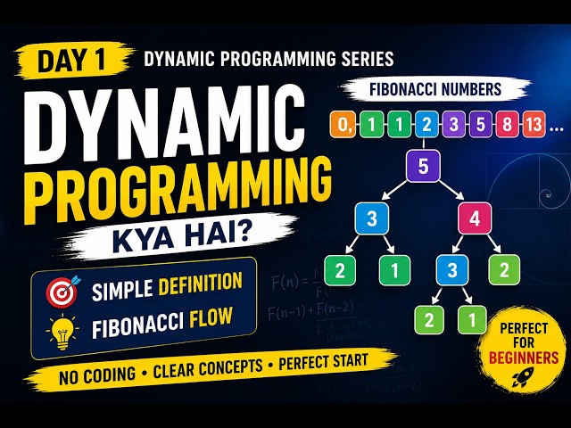 1 Dynamic Programming Concept Explained | Fibonacci Number Flowchart