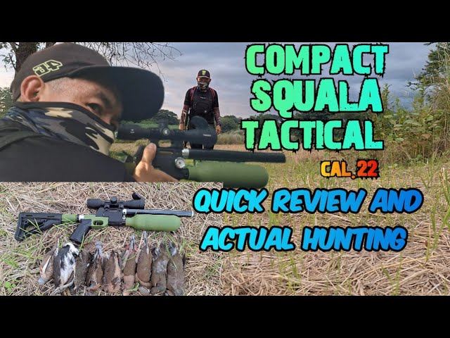 Mini SQUALA TACTICAL CAL.22 quick review  test fire on actual hunting 