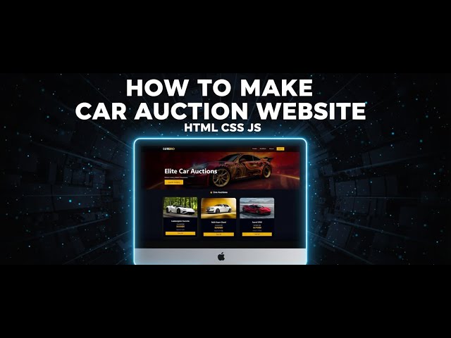 How To Make Car Auction Website Using HTML CSS JavaScript | Online Car Bidding System | 2026