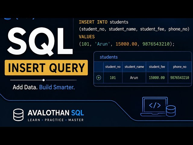 SQL INSERT Query Tutorial | How to Insert Data into SQL Table | SQL for Beginners