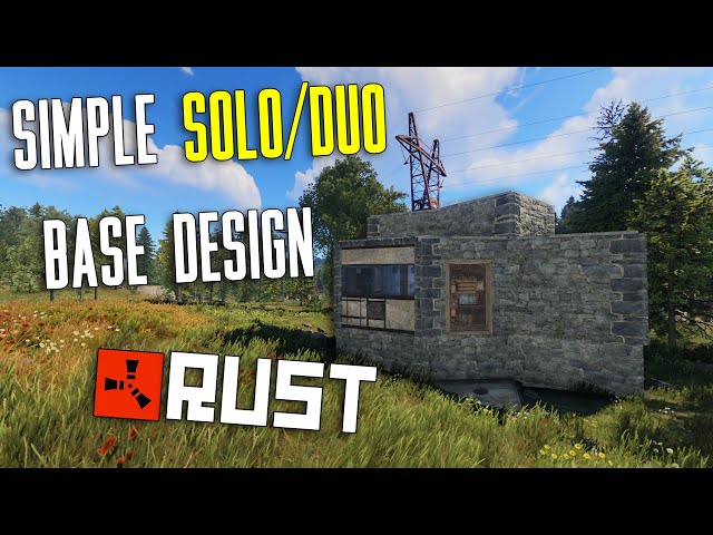Simple Solo/Duo Rust Starter Base Design (2024 Rust Base Build Tutorial Console/PC)