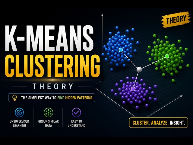 K-Means Clustering Explained Simply | Complete Theory for Beginners | Part 1
