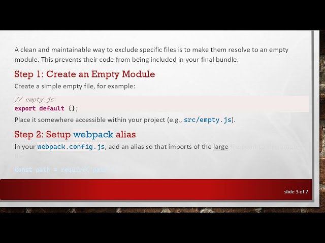 How to Exclude Specific Modules from Your Bundle Using webpack or react-scripts