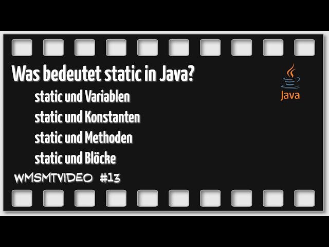 #013 - static in Java