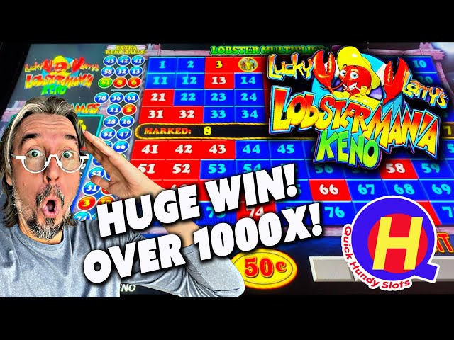 Insane 1,000X WIN on Brand New Lobstermania KENO Game!!