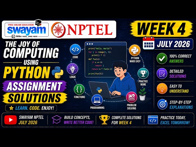 The Joy of Computing Using Python Week 4 Assignment Answers 2026 | NPTEL July 2026