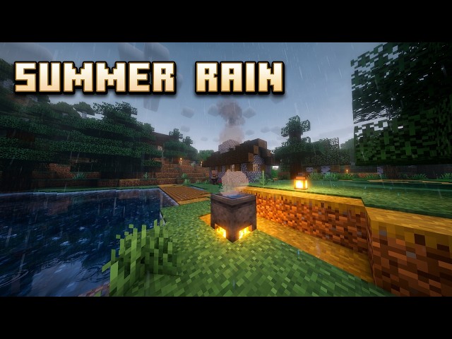 A refreshing summer rain vibe in Minecraft (ambient music)