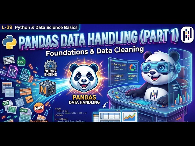 Pandas Tutorial for Beginners | Data Handling & Analysis in Python | L-29