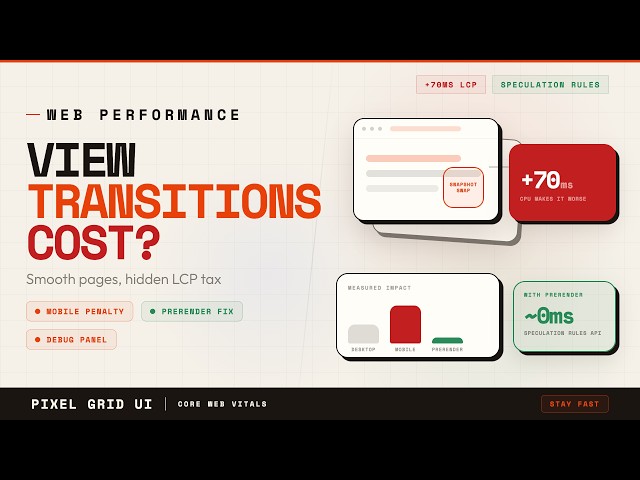 CSS Page Transitions with Hidden Cost of Smooth - View Transitions API Masterclass