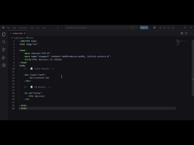 HTML Darsi #11