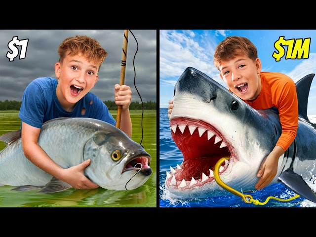 $1 vs. $1,000,000 EXTREME Fishing!