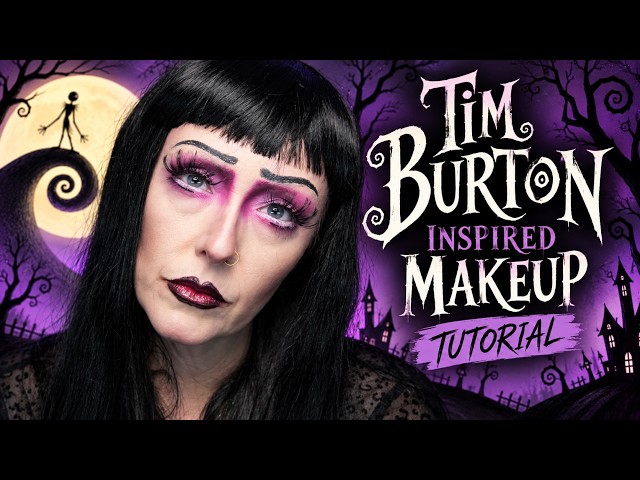 I Turned Myself Into a Tim Burton Character 🖤 Halloween Makeup Tutorial