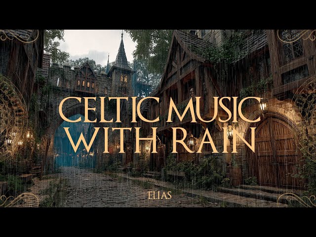 Medieval Celtic Tavern Ambience | Relaxing Folk Music - Rain Sounds for Deep Sleep