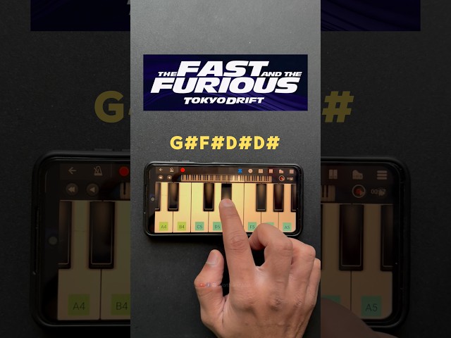 Tokyo Drift🔥 Fast and the Furious❤️ Easy Onefinger Mobile Piano👆🏻🎹 #tokyo #tokyodrift #shorts