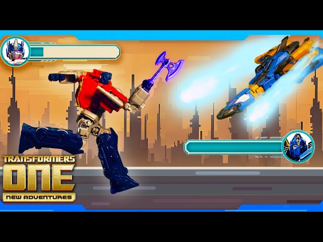 Optimus Primes Retro Side Scroller Battle! #transformersone