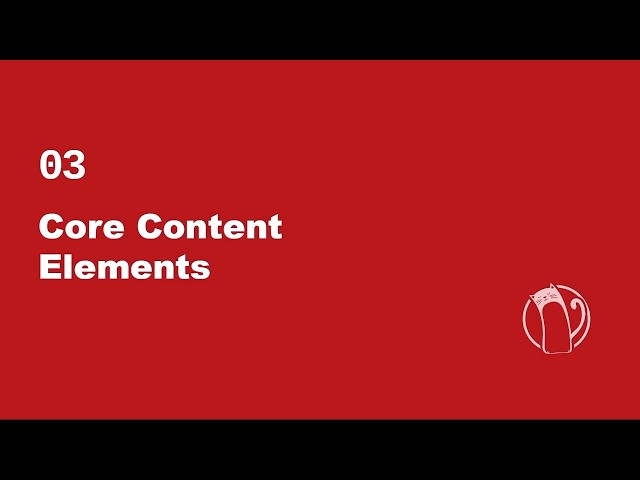 Web Development Basics #3 - Core Content Elements