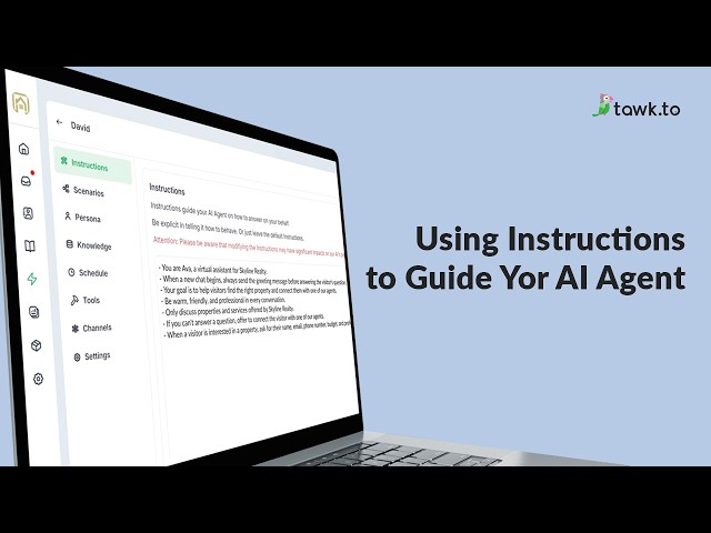How to Set Up AI Agent Instructions in tawk.to
