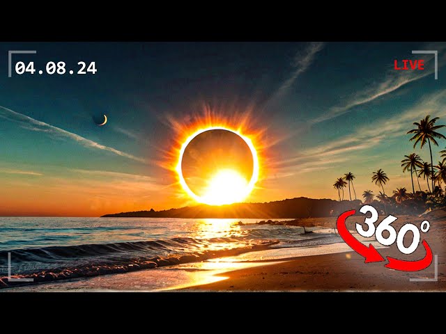 Solar Eclipse  in Real Life 2024 | 4K VR Video