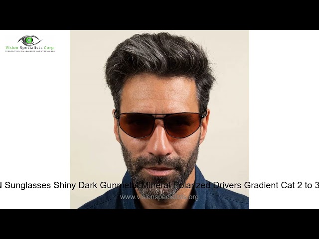 Serengeti MARLON Sunglasses Shiny Dark Gunmetal Mineral Polarized Drivers Gradient Cat 2 to 3 B4 57m