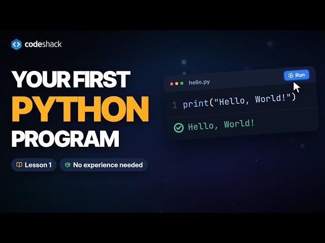 Python Hello World: Your First Program Explained (Lesson 1)