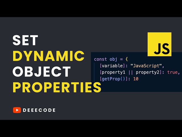 How to Set Dynamic Object Properties using Computed Property Names