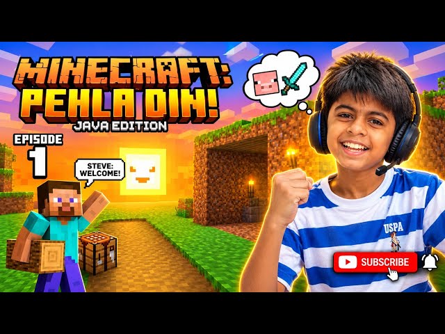 I Spent My FIRST Day in Minecraft Java… And It Was A Disaster! 😱 (Day 1)