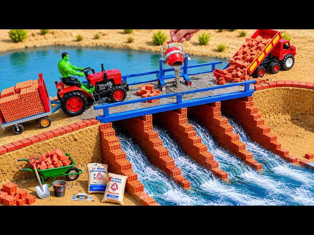 DIY Mini Truck Builds Brick & Metal 2-Compartment Overhead Bridge | Fun Construction Science Project