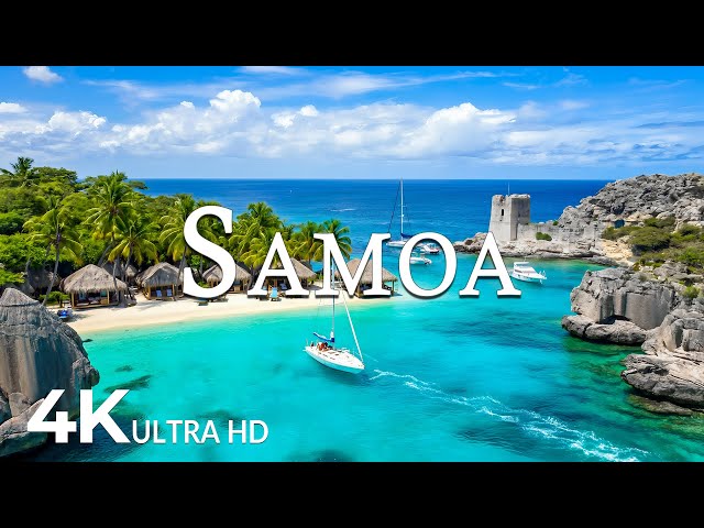 FLYING OVER SAMOA (4K UHD) – Soothing Music Along With Beautiful Nature Video - 4K Video ULTRA HD