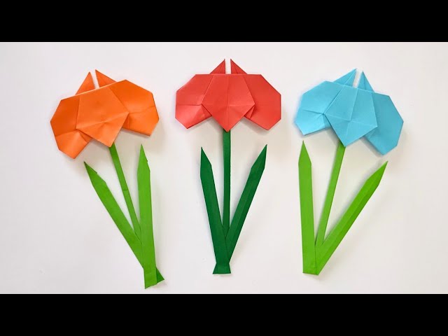 Origami IRIS FLOWER | How to make a paper flowers