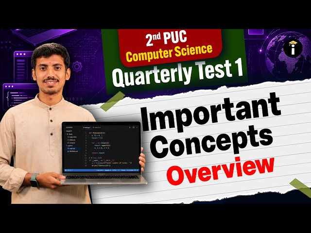 Quarterly Test 1 Computer Science Revision |2nd PUC Commerce |Score 40/40 |Class 12 Karnataka Board