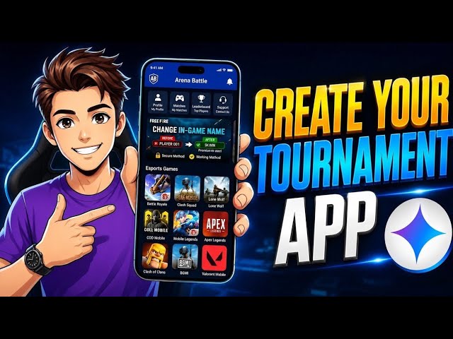 How to create Free Fire tournament application full setup | 💀 build an esports app using AI | beg...