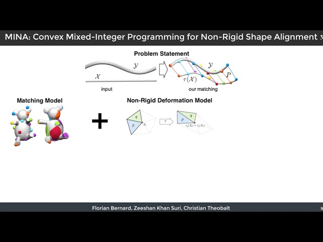 MINA: Convex Mixed-Integer Programming for Non-Rigid Shape Alignment