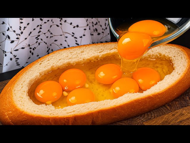 Simplemente vierta los huevos en el pan, ¡la vieja receta de mi abuela es increíble!