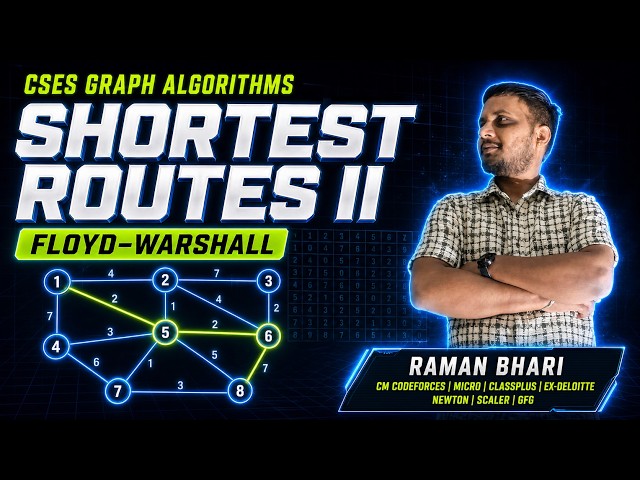 CSES Shortest Routes II | Floyd Warshall Algorithm Explained | All-Pairs Shortest Path in C++