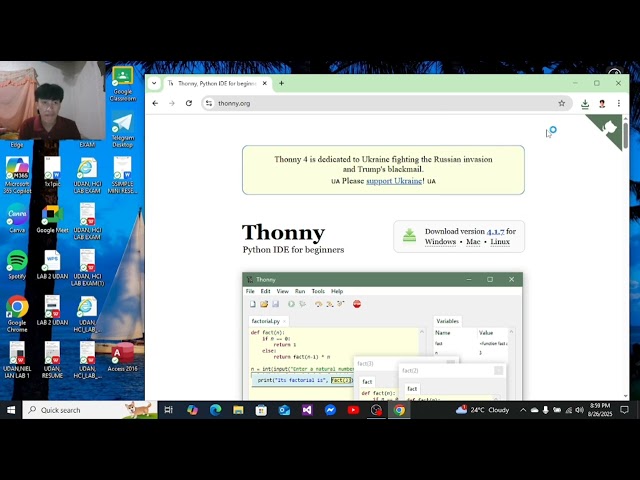 Step-by-step Process of Installing Thonny 4.1.7 with Local Python 3.