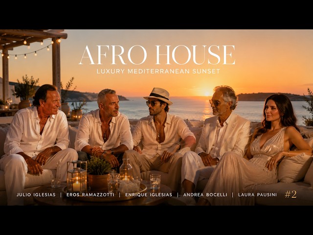 Julio Iglesias, Eros, Enrique, Bocelli & Pausini Style - Luxury Mediterranean Sunset Afro House #2