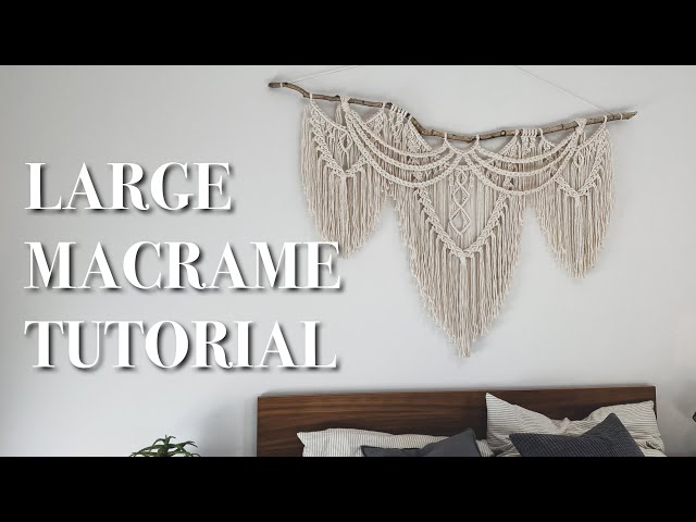 Large boho MACRAME WALL HANGING tutorial | It's easier than it looks!