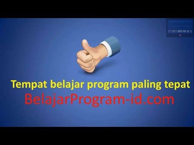 Belajar Program - Tempat Belajar Program TERBAIK