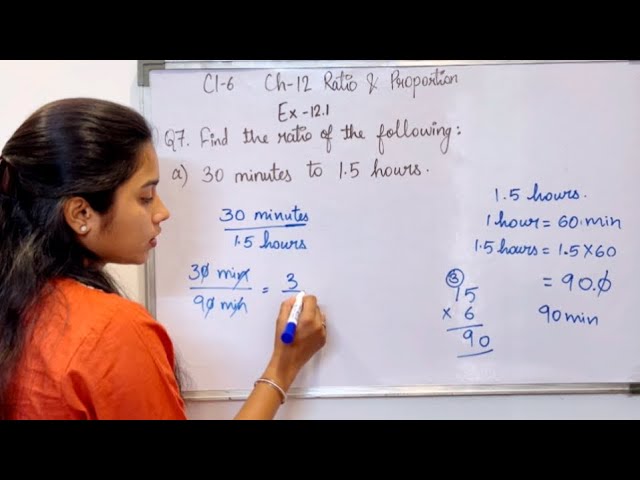 Exercise-12.1 Question 7 Solution | Class 6 Maths chapter 12 Ratio and Proportion