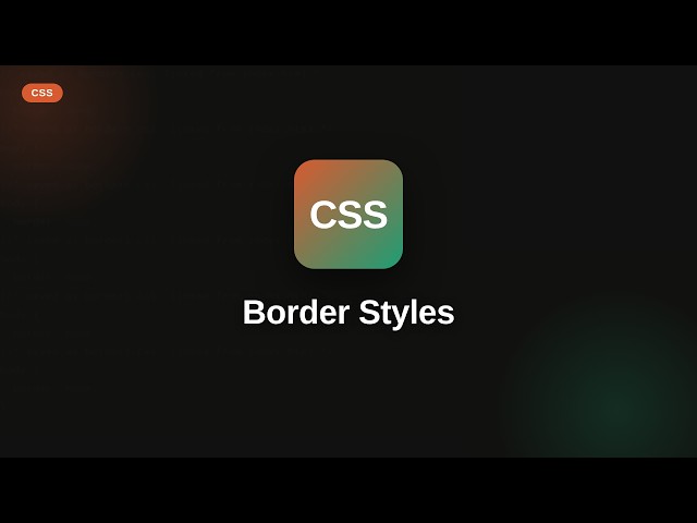 Css - Web development basic Series: Border Styles
