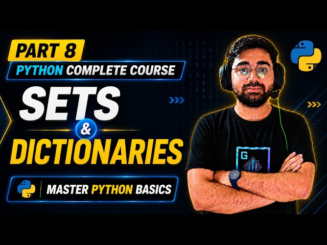 Python Sets and Dictionaries Tutorial for Beginners | Set Operations & Dictionary