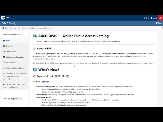 OPAC Configuration Overview
