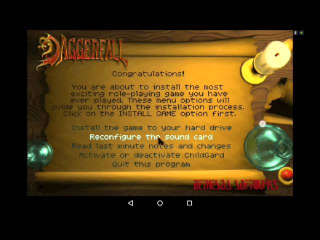 Daggerfall on Android. Installation guide using Magic Dosbox