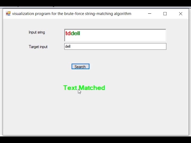 string-matching algorithm.(visualization)