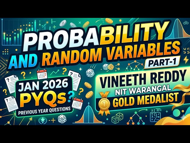 Probability and Random Variables JEE Mains Jan 2026 PYQs Solved | Part-1 