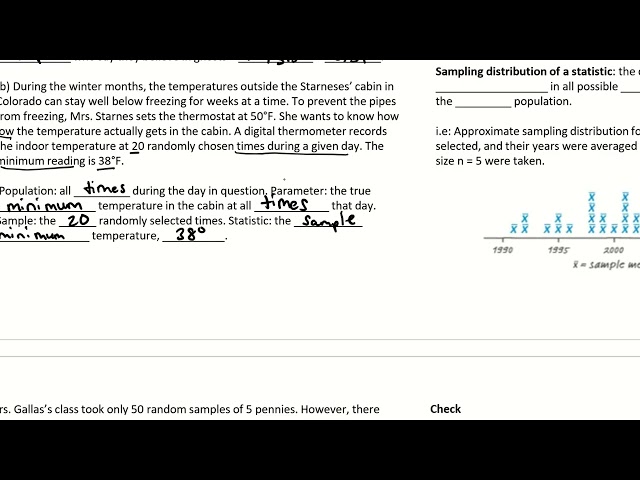 AP Statistics Lesson 7.1: Sampling Distributions