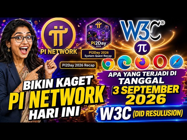🔥PI NETWORK HARI INI BIKIN KAGET! W3C DID Resolution & 3 September 2026, ADA APA?
