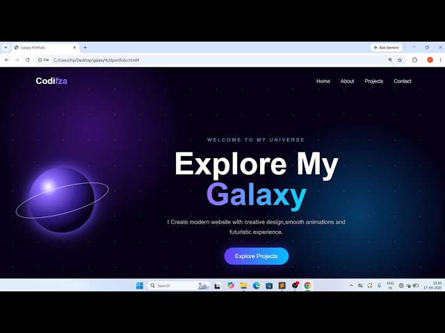 I Created a Magical Galaxy Website Using HTML & CSS