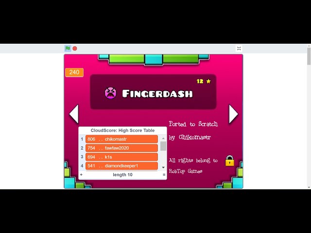 Geometry Dash FingerDash (scratch version)